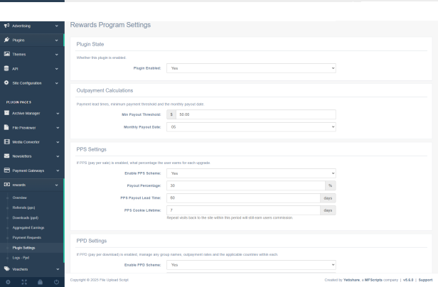 Admin Plugin Settings 1